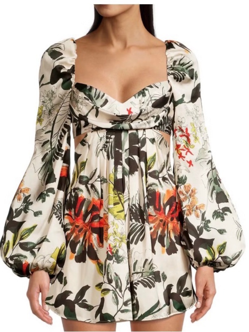 Katie May Romantic Floral Open Back Mini Dress